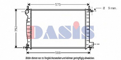 AKS DASIS 091370n -  Радиатор, охлаждение двигателя